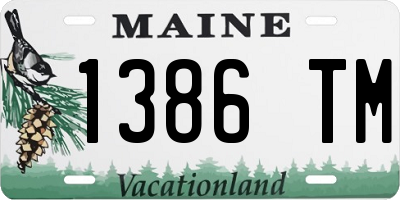 ME license plate 1386TM