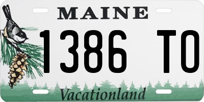 ME license plate 1386TO