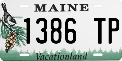 ME license plate 1386TP