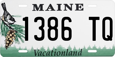 ME license plate 1386TQ