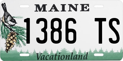 ME license plate 1386TS
