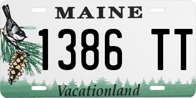 ME license plate 1386TT