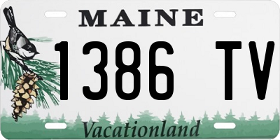 ME license plate 1386TV