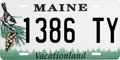 ME license plate 1386TY