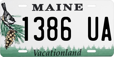 ME license plate 1386UA