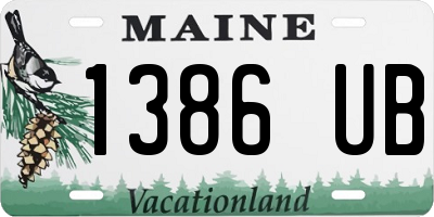 ME license plate 1386UB