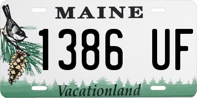 ME license plate 1386UF