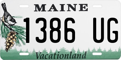 ME license plate 1386UG