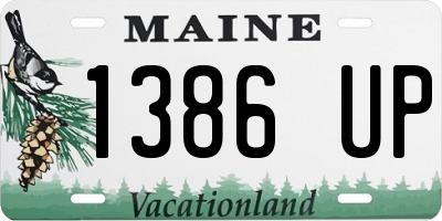 ME license plate 1386UP