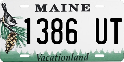 ME license plate 1386UT