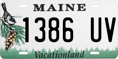 ME license plate 1386UV