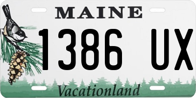 ME license plate 1386UX