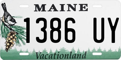 ME license plate 1386UY
