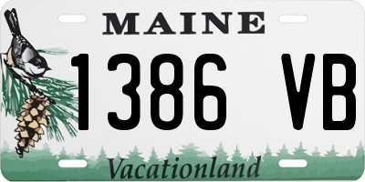 ME license plate 1386VB