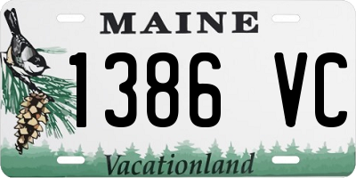 ME license plate 1386VC