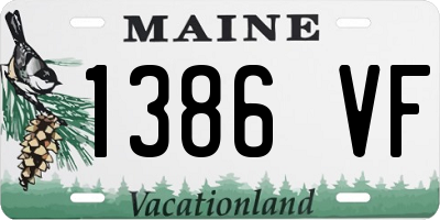 ME license plate 1386VF