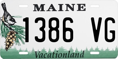 ME license plate 1386VG