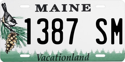 ME license plate 1387SM