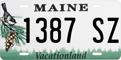 ME license plate 1387SZ