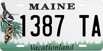 ME license plate 1387TA