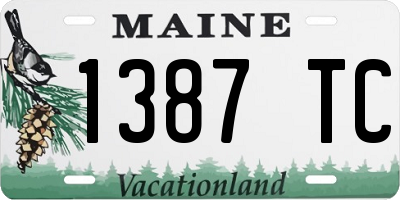 ME license plate 1387TC