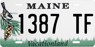 ME license plate 1387TF