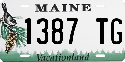 ME license plate 1387TG