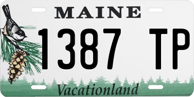 ME license plate 1387TP