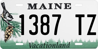 ME license plate 1387TZ