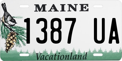 ME license plate 1387UA