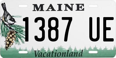 ME license plate 1387UE