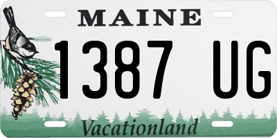 ME license plate 1387UG