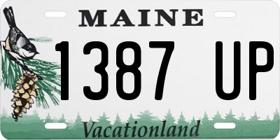 ME license plate 1387UP