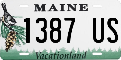 ME license plate 1387US