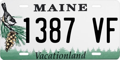 ME license plate 1387VF