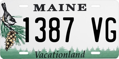 ME license plate 1387VG