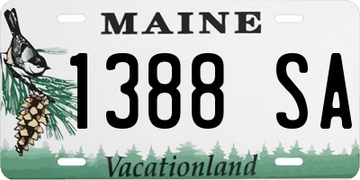 ME license plate 1388SA