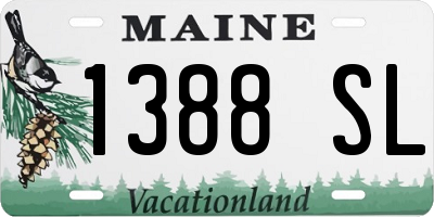ME license plate 1388SL
