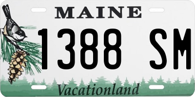 ME license plate 1388SM