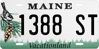 ME license plate 1388ST