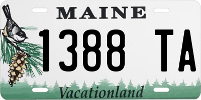 ME license plate 1388TA