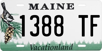 ME license plate 1388TF