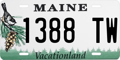 ME license plate 1388TW