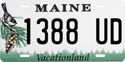 ME license plate 1388UD