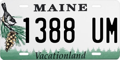 ME license plate 1388UM
