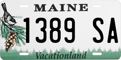 ME license plate 1389SA