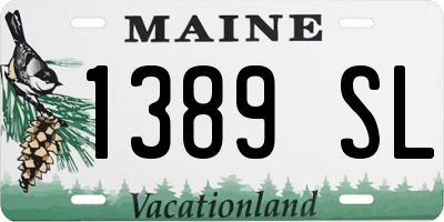 ME license plate 1389SL