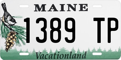 ME license plate 1389TP