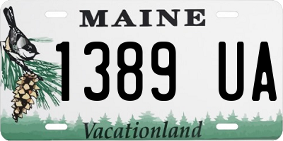 ME license plate 1389UA