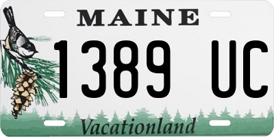 ME license plate 1389UC